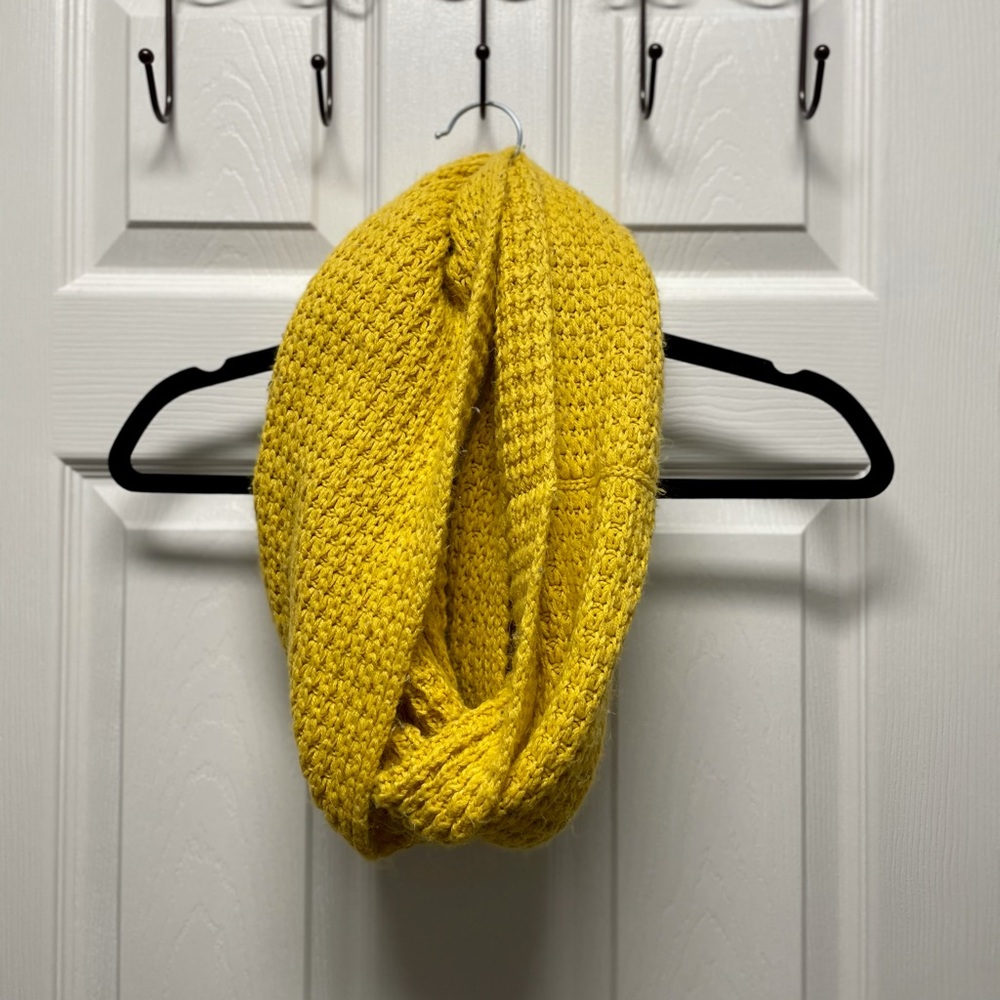 Yellow infinity scarf
